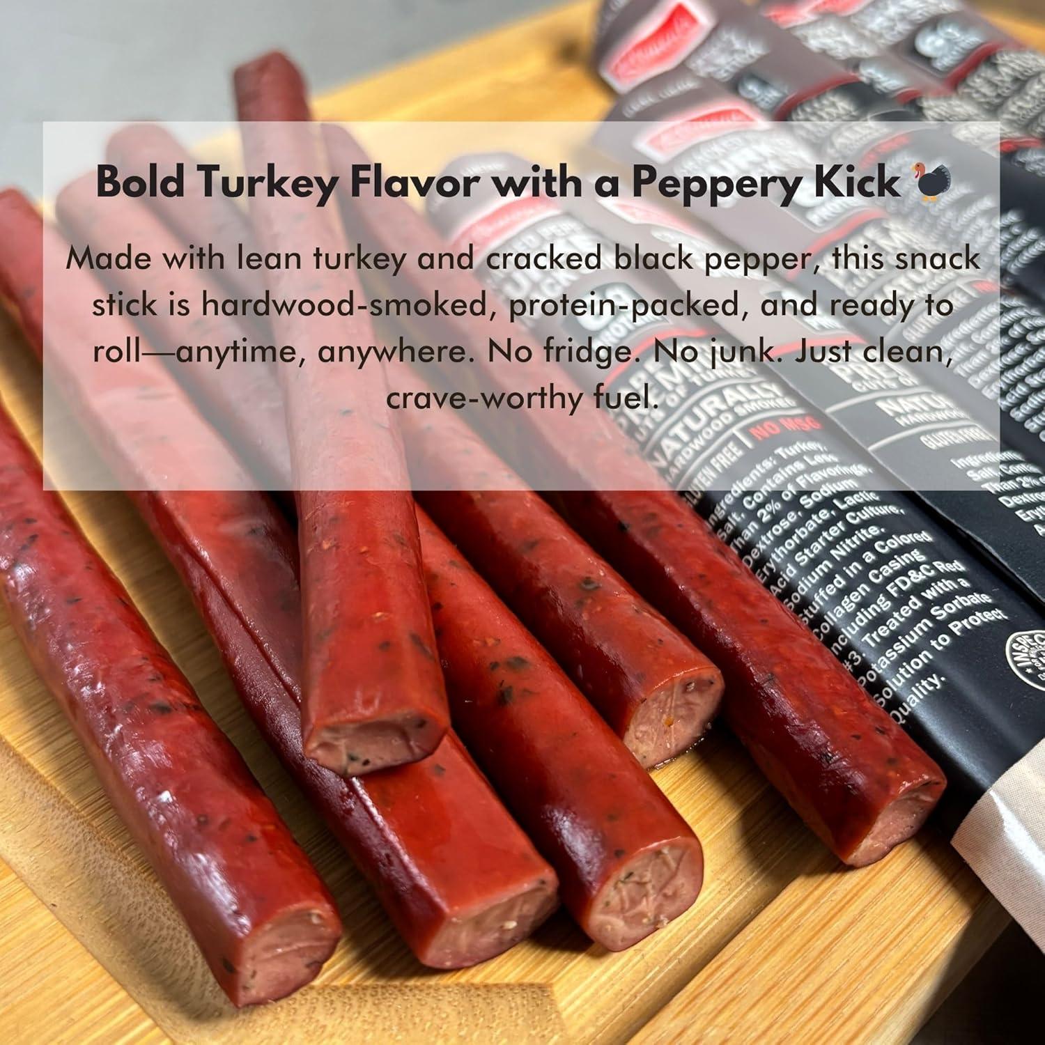 image:imageJerkycom 12Pack Meat Stick Variety Pack Includes Bonus Pepper Jack Turkey Sticks Bold Meat amp Snack Sticks Sampler High Protein Low Carb Keto Friendly Turkey Ham Pork Beef Jerky Gifts Valentines Day Gifts for HimTurkey Sticks