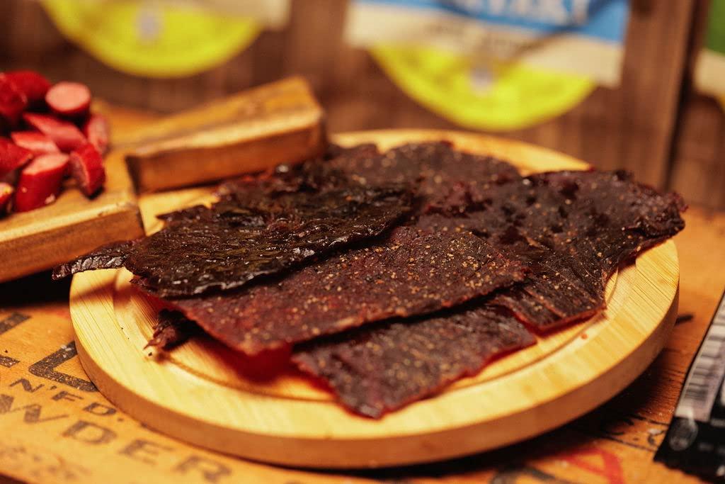 image:imageJerkycom Beef Jerky Combo Featuring Flavors Hot Teriyaki Original Sweet amp Spicy Black Pepper Gourmet Snack Gift for Men 5 Flavors 25 oz bagsBooze Jerky Combo 4 Flavors 25 oz bags