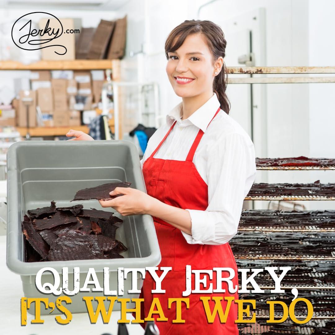 image:imageJerkycom Beef Jerky Combo Featuring Flavors Hot Teriyaki Original Sweet amp Spicy Black Pepper Gourmet Snack Gift for Men 5 Flavors 25 oz bagsHot Jerky Sampler 4 Flavors 1 oz bags