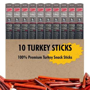 Jerky.com 12-Pack Meat Stick Variety Pack – Includes Bonus Pepper Jack Turkey Sticks – Bold Meat & Snack Sticks Sampler | High Protein, Low Carb, Keto Friendly | Turkey, Ham, Pork, Beef Jerky Gifts | Valentines Day Gifts for Him(Turkey Sticks)