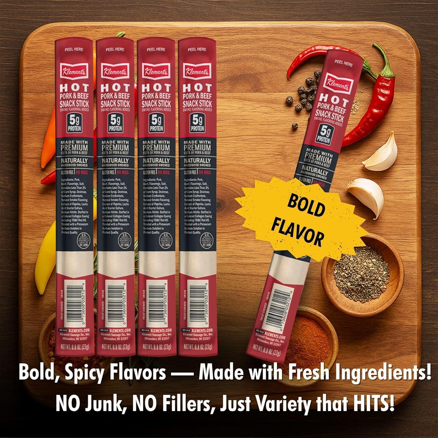image:imageJerkycom 30Pack Jerky Variety Pack Meat Sticks Low Carb High Protein Snacks Keto Friendly Gluten Free Bonus Includes Exclusive Flavor Turkey Ham Pork amp Beef Sticks Jerky Gifts Birthday Day Gifts for MenHot Sticks