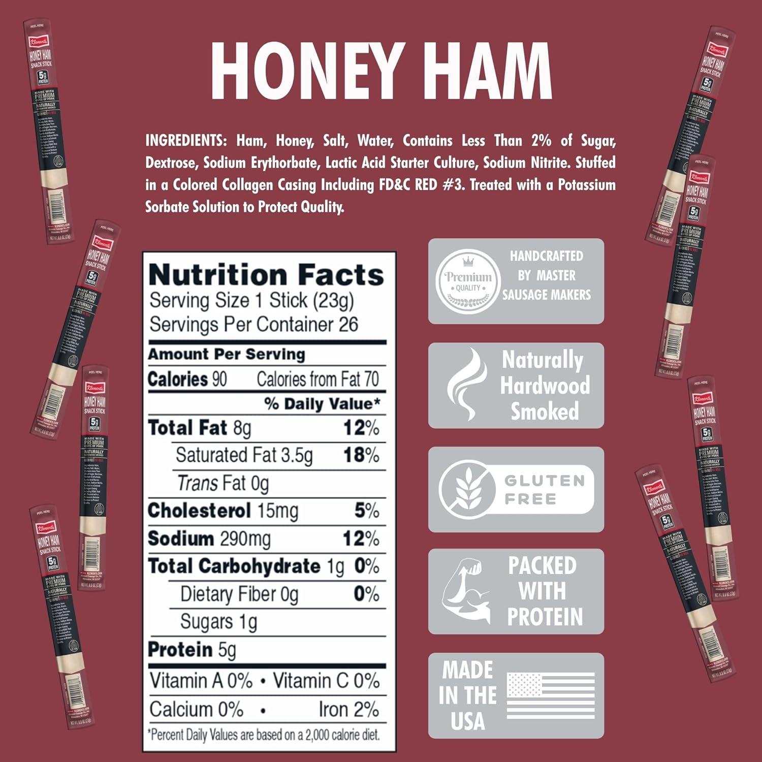 image:imageJerkycom 30Pack Jerky Variety Pack Meat Sticks Low Carb High Protein Snacks Keto Friendly Gluten Free Bonus Includes Exclusive Flavor Turkey Ham Pork amp Beef Sticks Jerky Gifts Birthday Day Gifts for MenHam Sticks