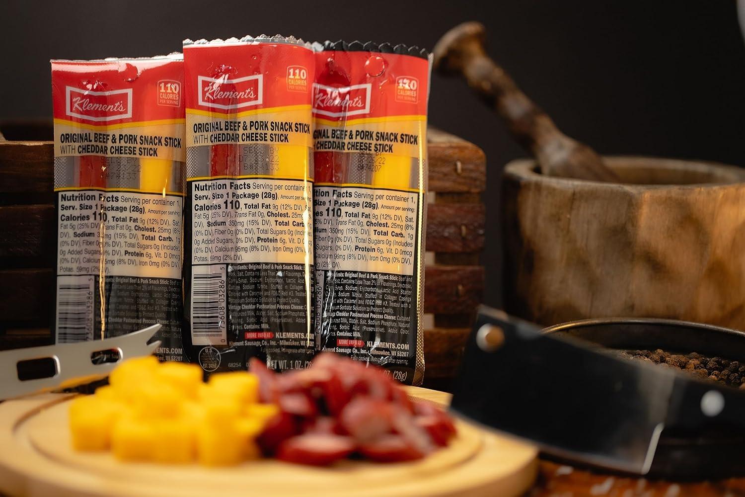 image:imageJerkycom Meat amp Cheese Sticks Sampler 26pc Meat Sticks Variety Pack with Beef Sticks Pork Turkey Ham amp Cheese High Protein GlutenFree Low Carb Meat Sticks individually wrapped Beef jerky Gift for MenMega Meat Cheese Sampler