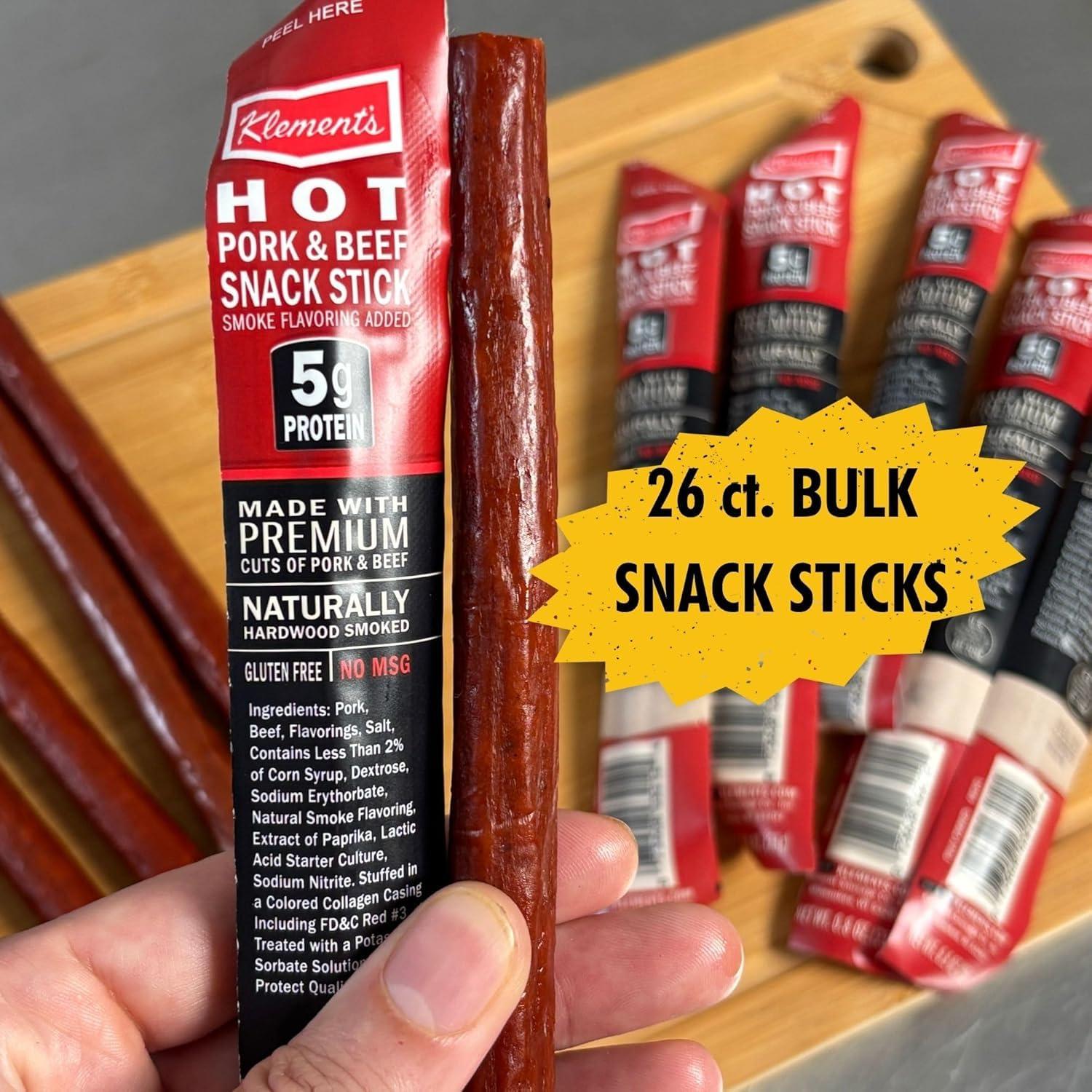 image:imageJerkycom Meat amp Cheese Sticks Sampler 26pc Meat Sticks Variety Pack with Beef Sticks Pork Turkey Ham amp Cheese High Protein GlutenFree Low Carb Meat Sticks individually wrapped Beef jerky Gift for MenHot Sticks 26 Pack