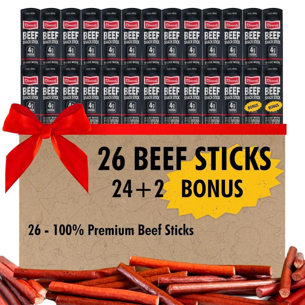 image:imageJerkycom 30Pack Jerky Variety Pack Meat Sticks Low Carb High Protein Snacks Keto Friendly Gluten Free Bonus Includes Exclusive Flavor Turkey Ham Pork amp Beef Sticks Jerky Gifts Birthday Day Gifts for MenBeef Sticks