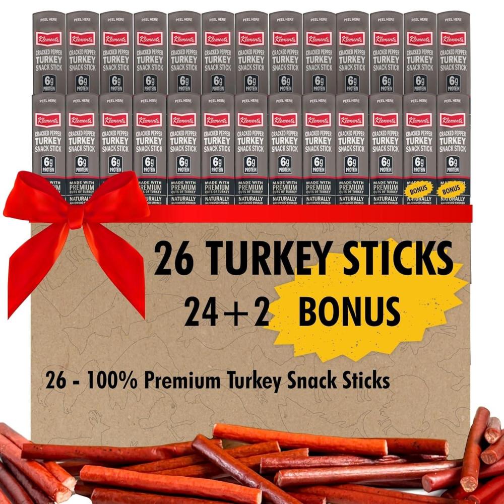 image:imageJerkycom 30Pack Jerky Variety Pack Meat Sticks Low Carb High Protein Snacks Keto Friendly Gluten Free Bonus Includes Exclusive Flavor Turkey Ham Pork amp Beef Sticks Jerky Gifts Birthday Day Gifts for MenTurkey Sticks