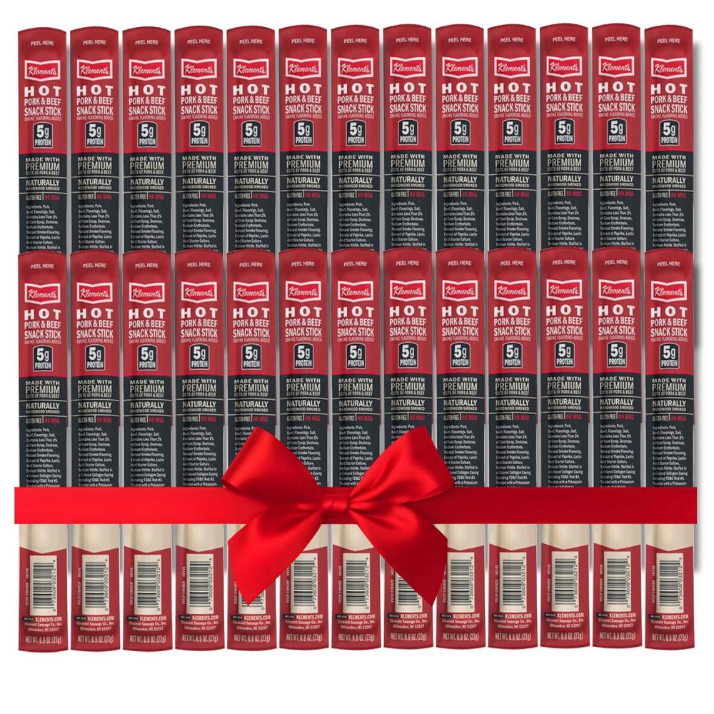 image:imageJerkycom Meat amp Cheese Sticks Sampler 26pc Meat Sticks Variety Pack with Beef Sticks Pork Turkey Ham amp Cheese High Protein GlutenFree Low Carb Meat Sticks individually wrapped Beef jerky Gift for MenHot Sticks 26 Pack