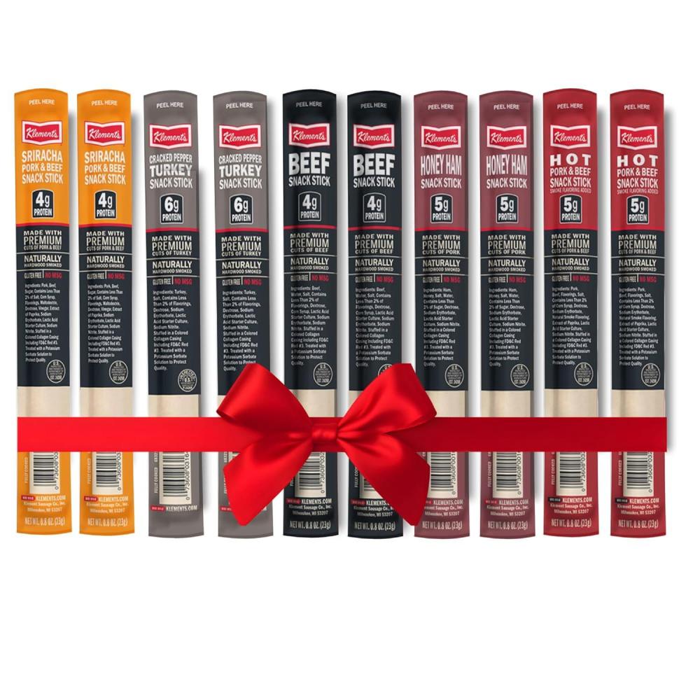 image:imageJerkycom Meat amp Cheese Sticks Sampler 26pc Meat Sticks Variety Pack with Beef Sticks Pork Turkey Ham amp Cheese High Protein GlutenFree Low Carb Meat Sticks individually wrapped Beef jerky Gift for MenVariety Sampler 10 Pack