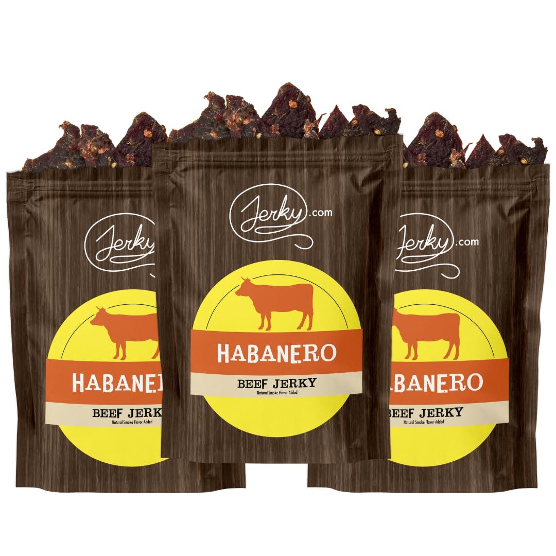 image:imageJerkycom All Natural Chipotle Bourbon Beef Jerky No Added Preservatives No MSG or Nitrates Smoky BourbonInfused Heat 100 Lean Beef 25 Ounce Pack of 1Habanero