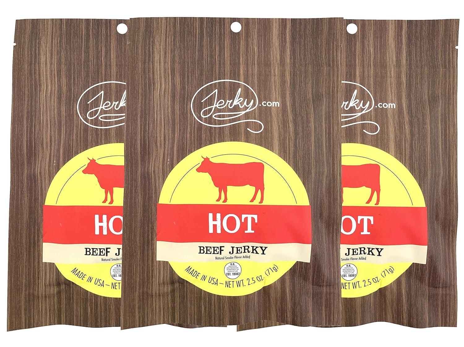 image:imageJerkycom All Natural Chipotle Bourbon Beef Jerky No Added Preservatives No MSG or Nitrates Smoky BourbonInfused Heat 100 Lean Beef 25 Ounce Pack of 1Hot