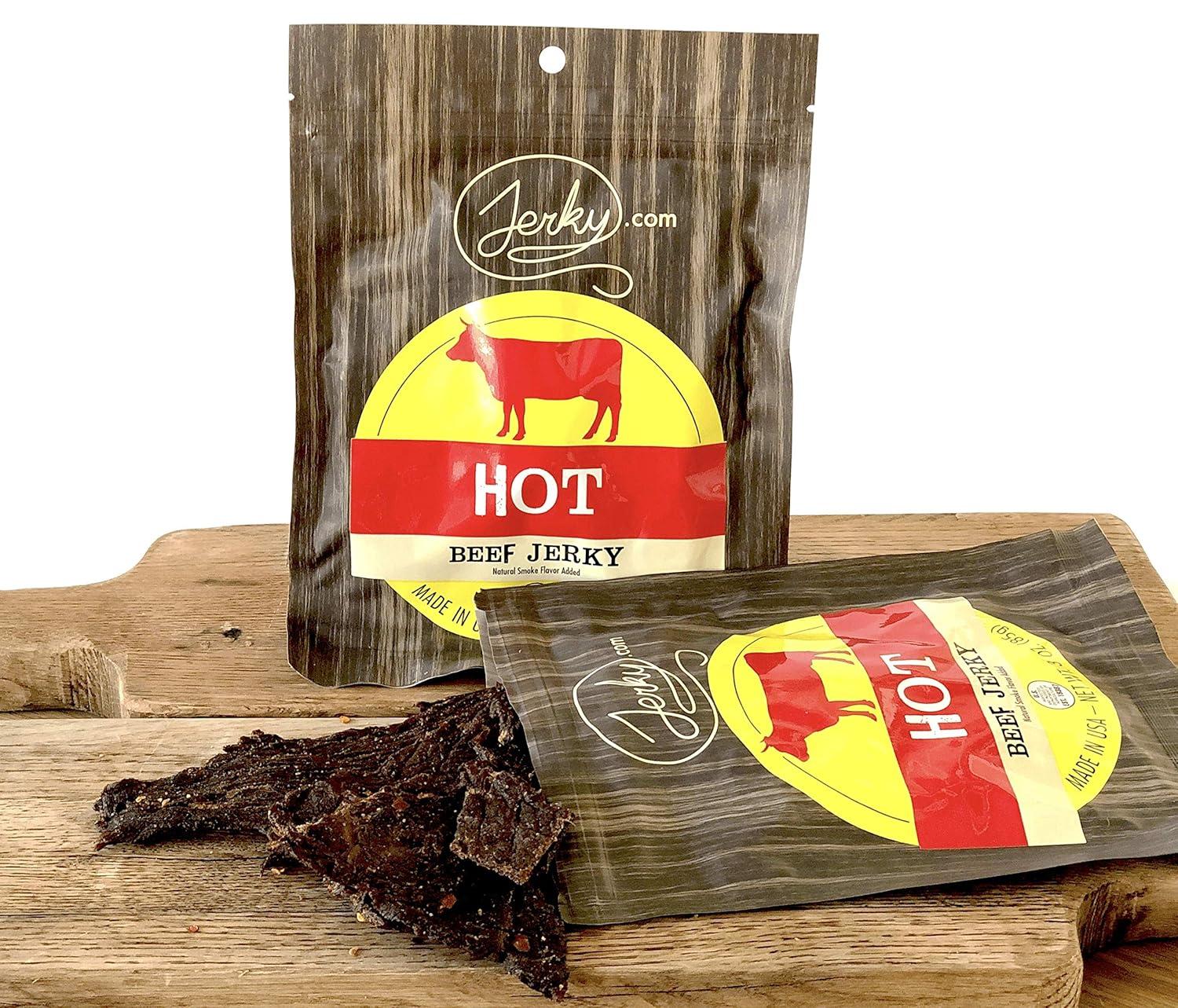 image:imageJerkycom All Natural Chipotle Bourbon Beef Jerky No Added Preservatives No MSG or Nitrates Smoky BourbonInfused Heat 100 Lean Beef 25 Ounce Pack of 1Hot