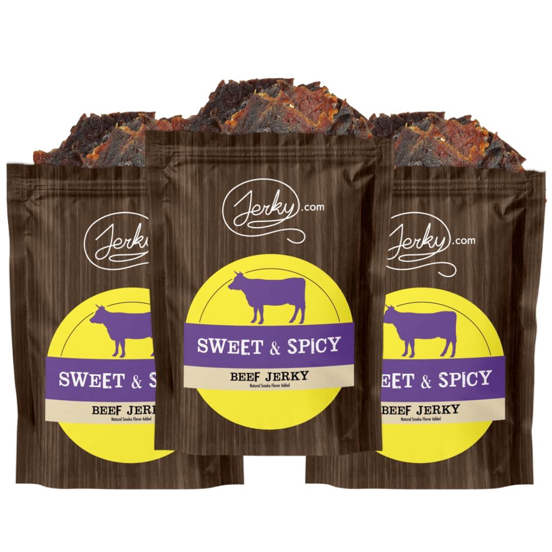 image:imageJerkycom All Natural Chipotle Bourbon Beef Jerky No Added Preservatives No MSG or Nitrates Smoky BourbonInfused Heat 100 Lean Beef 25 Ounce Pack of 1Sweet Spicy