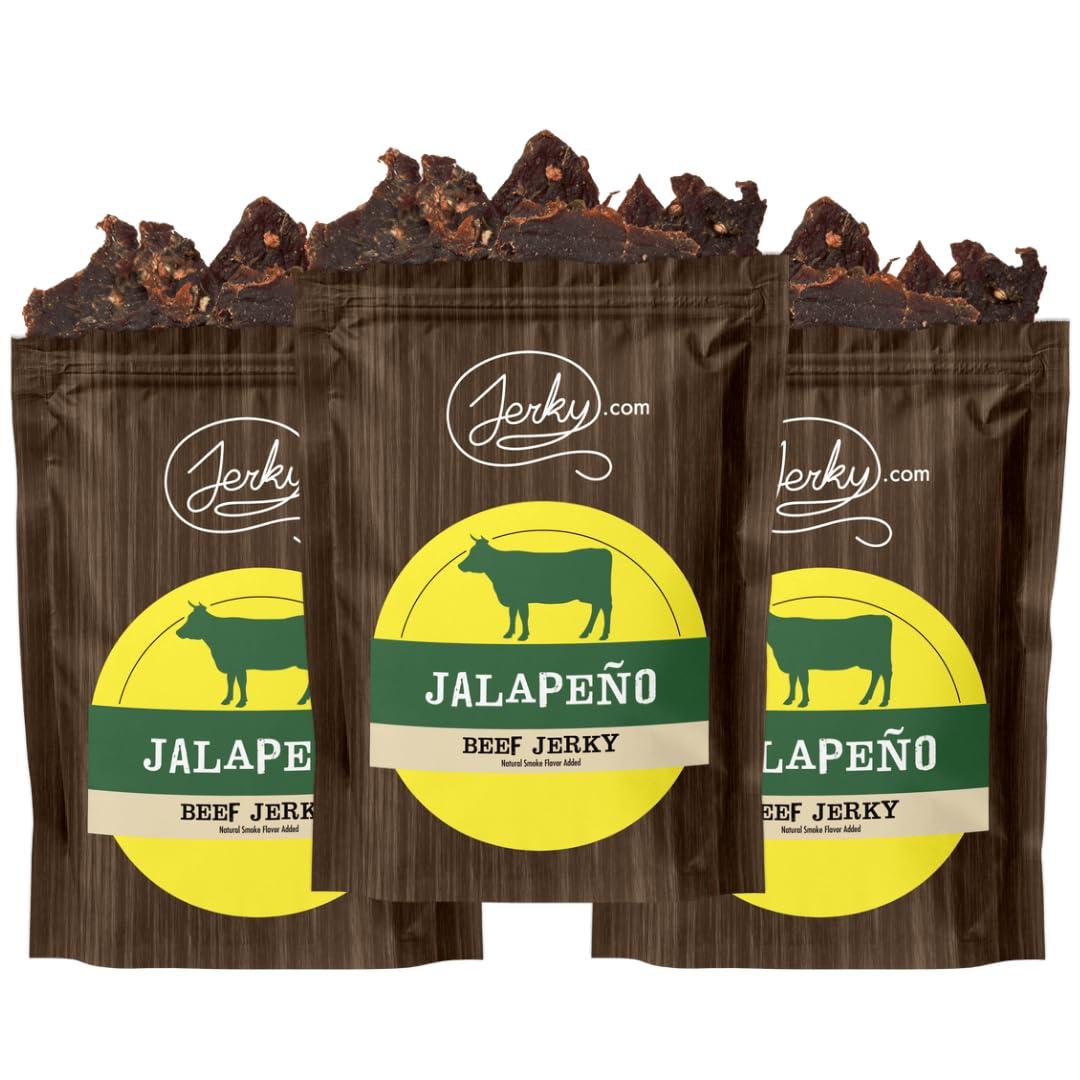 image:imageJerkycom All Natural Chipotle Bourbon Beef Jerky No Added Preservatives No MSG or Nitrates Smoky BourbonInfused Heat 100 Lean Beef 25 Ounce Pack of 1Jalapeno