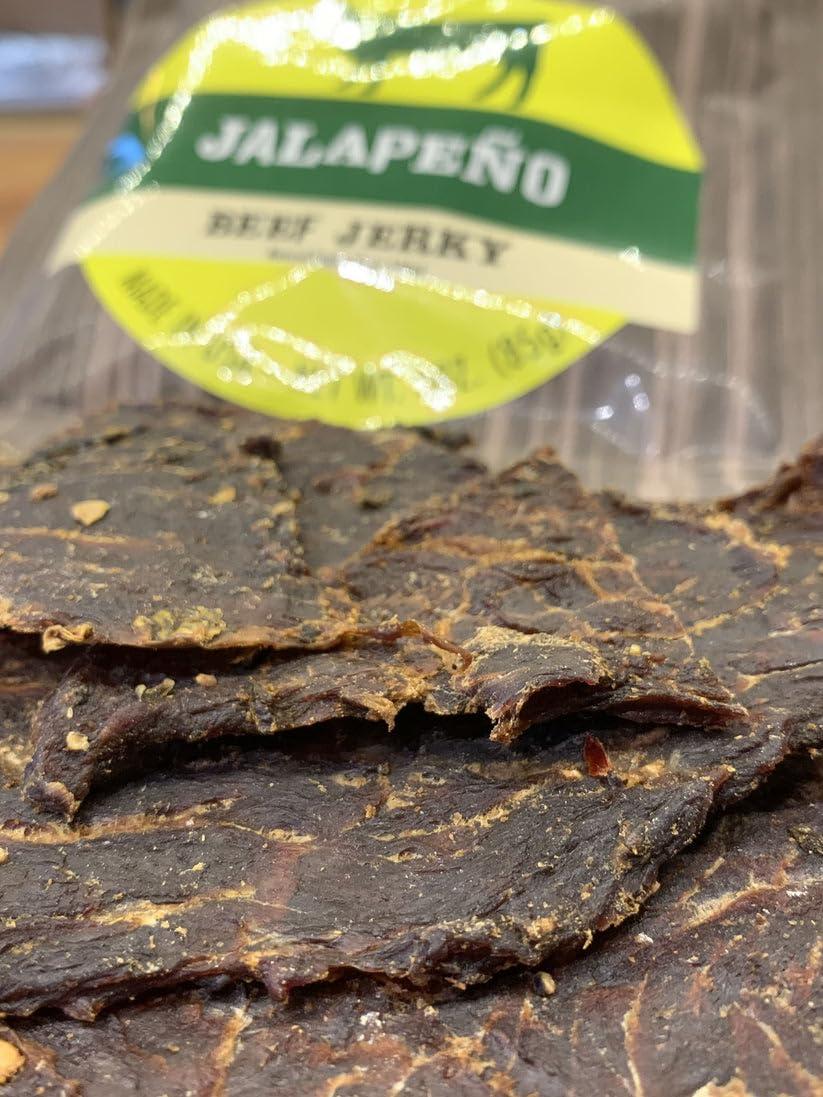 image:imageJerkycom All Natural Chipotle Bourbon Beef Jerky No Added Preservatives No MSG or Nitrates Smoky BourbonInfused Heat 100 Lean Beef 25 Ounce Pack of 1Jalapeno