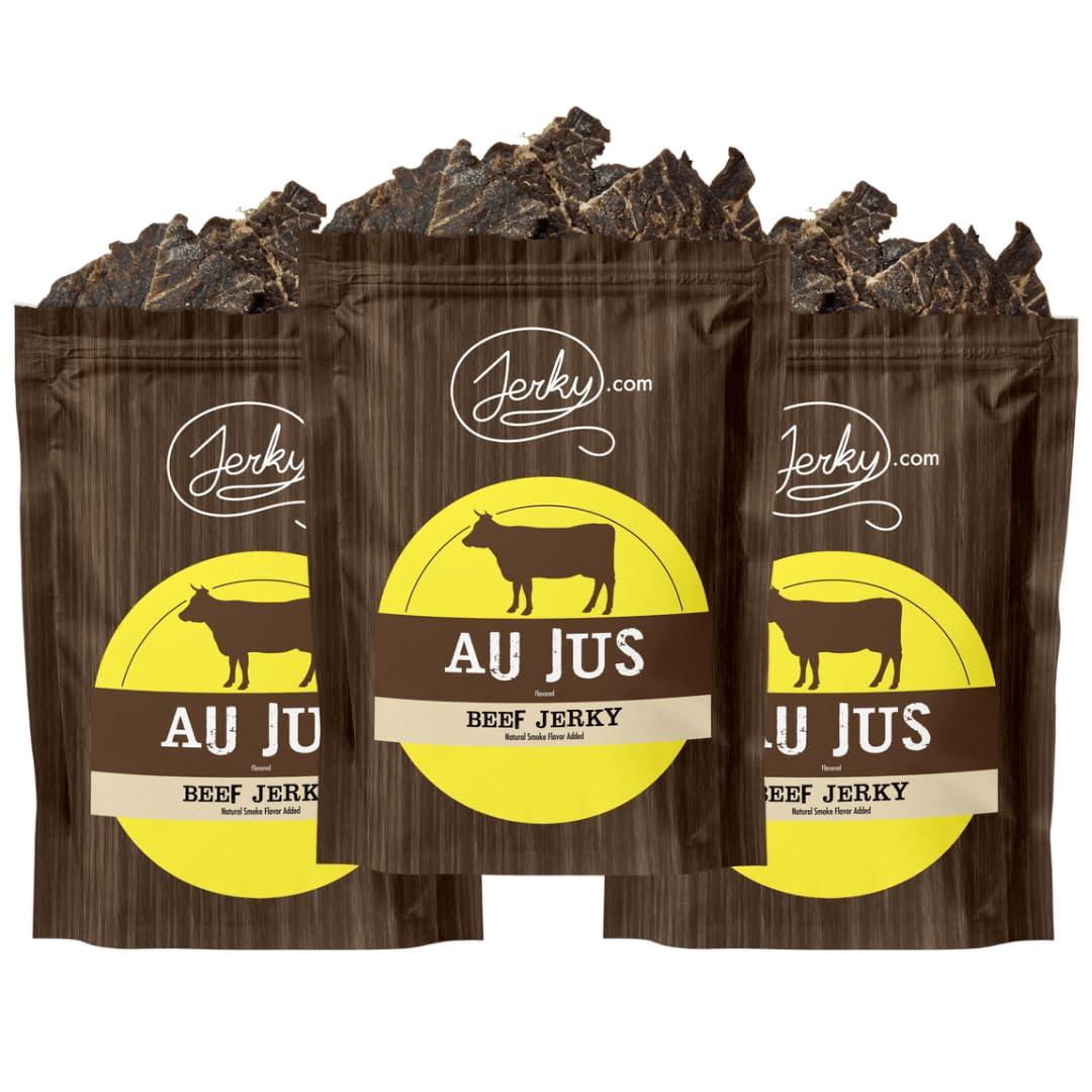 image:imageJerkycom All Natural Chipotle Bourbon Beef Jerky No Added Preservatives No MSG or Nitrates Smoky BourbonInfused Heat 100 Lean Beef 25 Ounce Pack of 1Au Jus