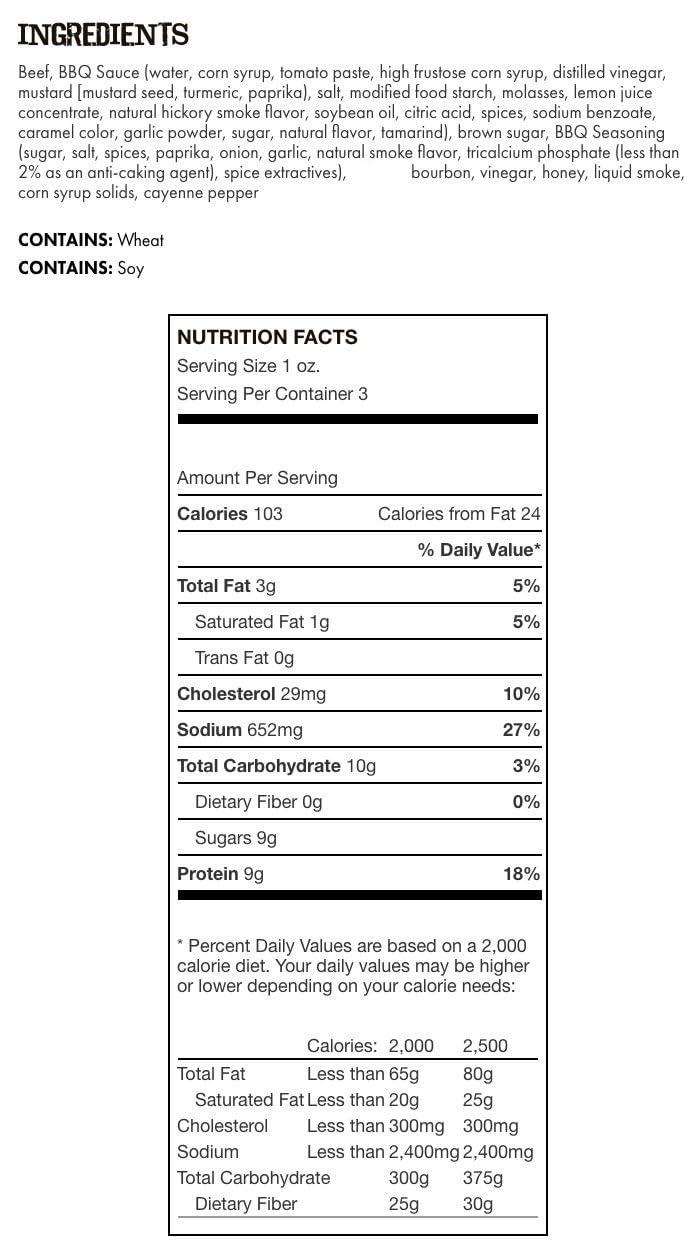 image:imageJerkycom All Natural Chipotle Bourbon Beef Jerky No Added Preservatives No MSG or Nitrates Smoky BourbonInfused Heat 100 Lean Beef 25 Ounce Pack of 1Whiskey Barbecue