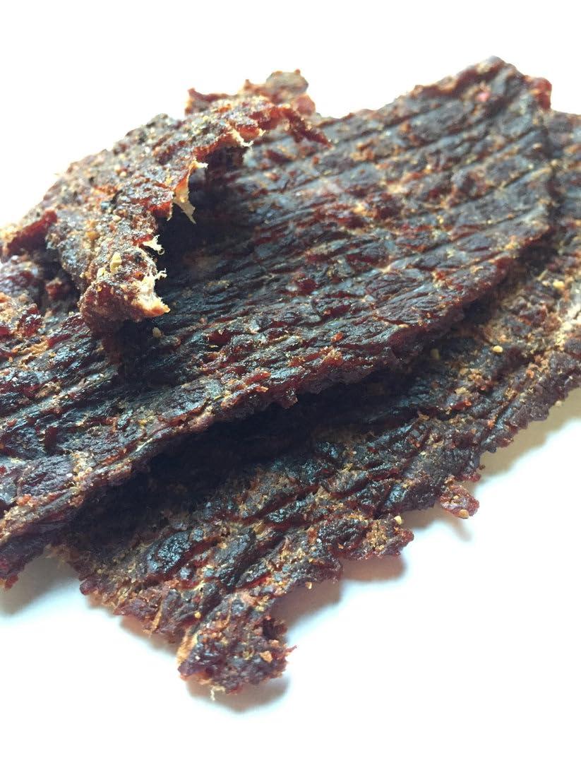 image:imageJerkycom All Natural Chipotle Bourbon Beef Jerky No Added Preservatives No MSG or Nitrates Smoky BourbonInfused Heat 100 Lean Beef 25 Ounce Pack of 1Au Jus