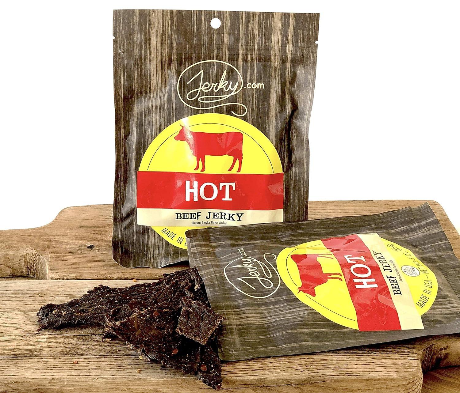 image:imageJerkycom All Natural Chipotle Bourbon Beef Jerky No Added Preservatives No MSG or Nitrates Smoky BourbonInfused Heat 100 Lean Beef 25 Ounce Pack of 1Hot