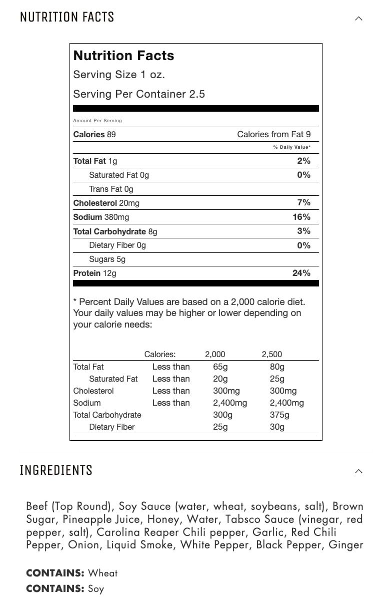 image:imageJerkycom All Natural Chipotle Bourbon Beef Jerky No Added Preservatives No MSG or Nitrates Smoky BourbonInfused Heat 100 Lean Beef 25 Ounce Pack of 1Carolina Reaper