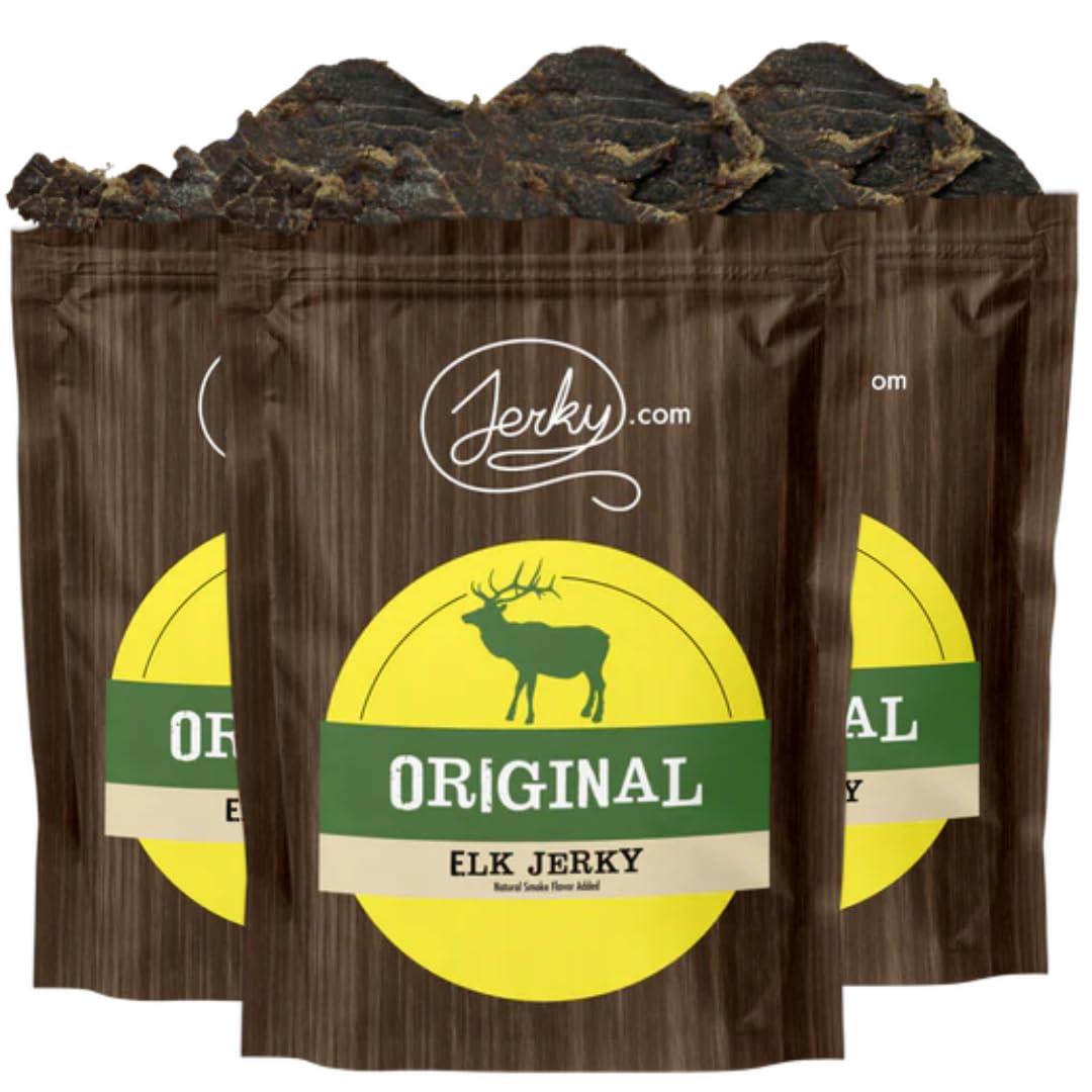 image:imageJerkycom Exotic Cajun Alligator Jerky Wild Game Meat Snacks Exotic Snacks HighProtein AllNatural No Added Preservatives Healthy Snacks for Adults 175 oz Pack of 1Original Elk