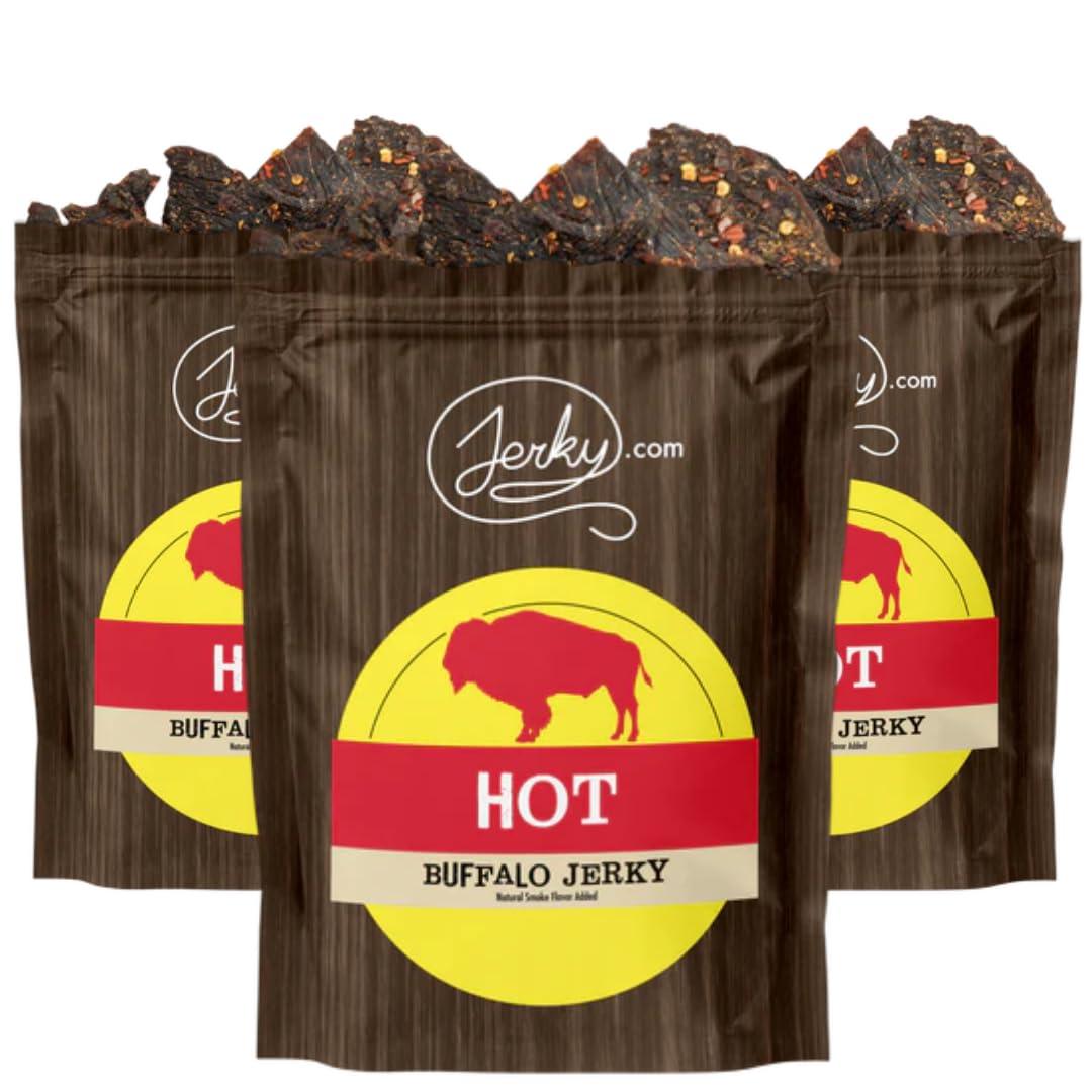 image:imageJerkycom Exotic Cajun Alligator Jerky Wild Game Meat Snacks Exotic Snacks HighProtein AllNatural No Added Preservatives Healthy Snacks for Adults 175 oz Pack of 1Hot Buffalo