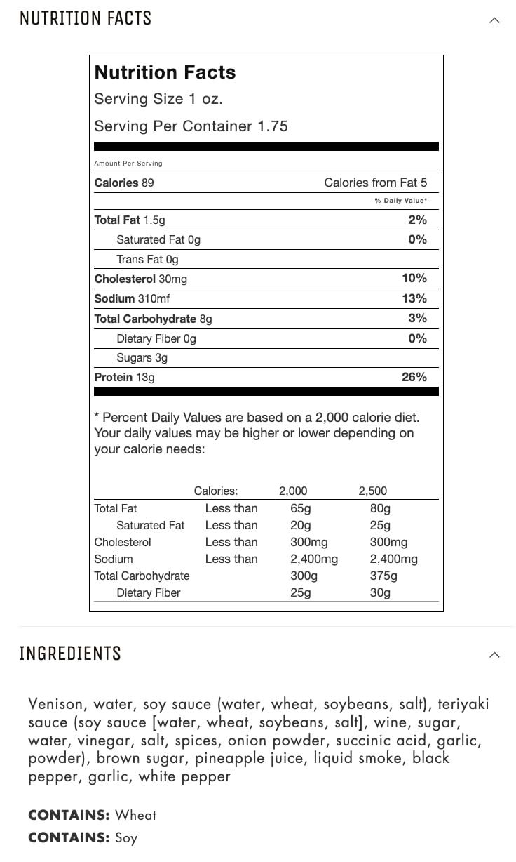image:imageJerkycom Exotic Cajun Alligator Jerky Wild Game Meat Snacks Exotic Snacks HighProtein AllNatural No Added Preservatives Healthy Snacks for Adults 175 oz Pack of 1Original Venison