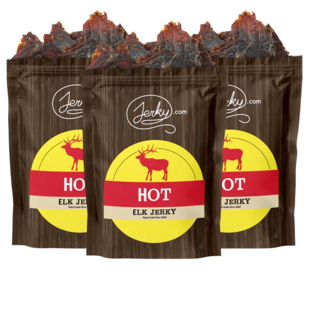image:imageJerkycom Exotic Cajun Alligator Jerky Wild Game Meat Snacks Exotic Snacks HighProtein AllNatural No Added Preservatives Healthy Snacks for Adults 175 oz Pack of 1Hot Elk