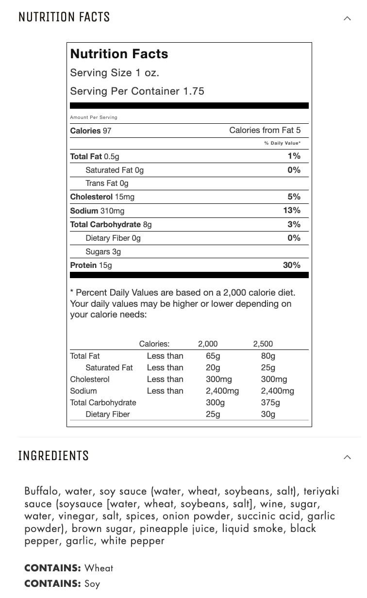 image:imageJerkycom Exotic Cajun Alligator Jerky Wild Game Meat Snacks Exotic Snacks HighProtein AllNatural No Added Preservatives Healthy Snacks for Adults 175 oz Pack of 1Original Buffalo