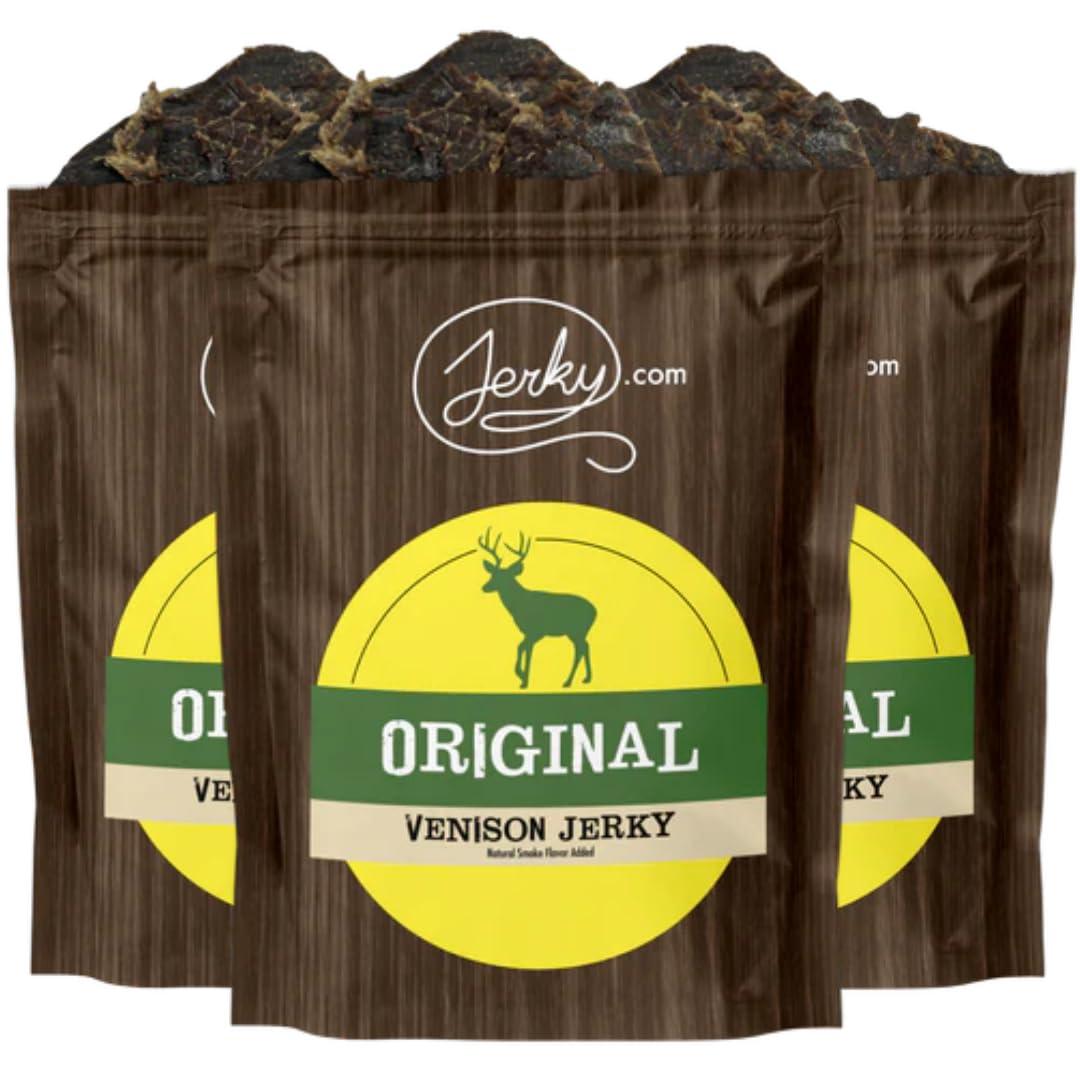 image:imageJerkycom Exotic Cajun Alligator Jerky Wild Game Meat Snacks Exotic Snacks HighProtein AllNatural No Added Preservatives Healthy Snacks for Adults 175 oz Pack of 1Original Venison