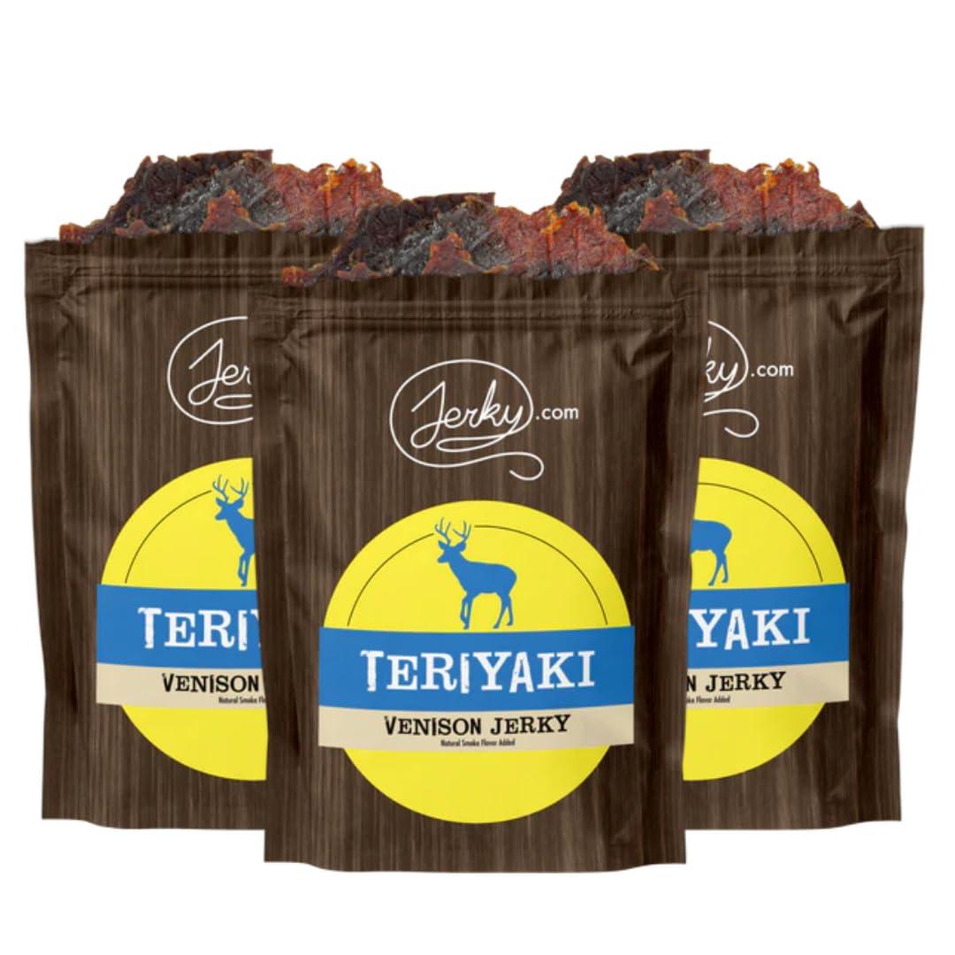 image:imageJerkycom Exotic Cajun Alligator Jerky Wild Game Meat Snacks Exotic Snacks HighProtein AllNatural No Added Preservatives Healthy Snacks for Adults 175 oz Pack of 1Teriyaki Venison