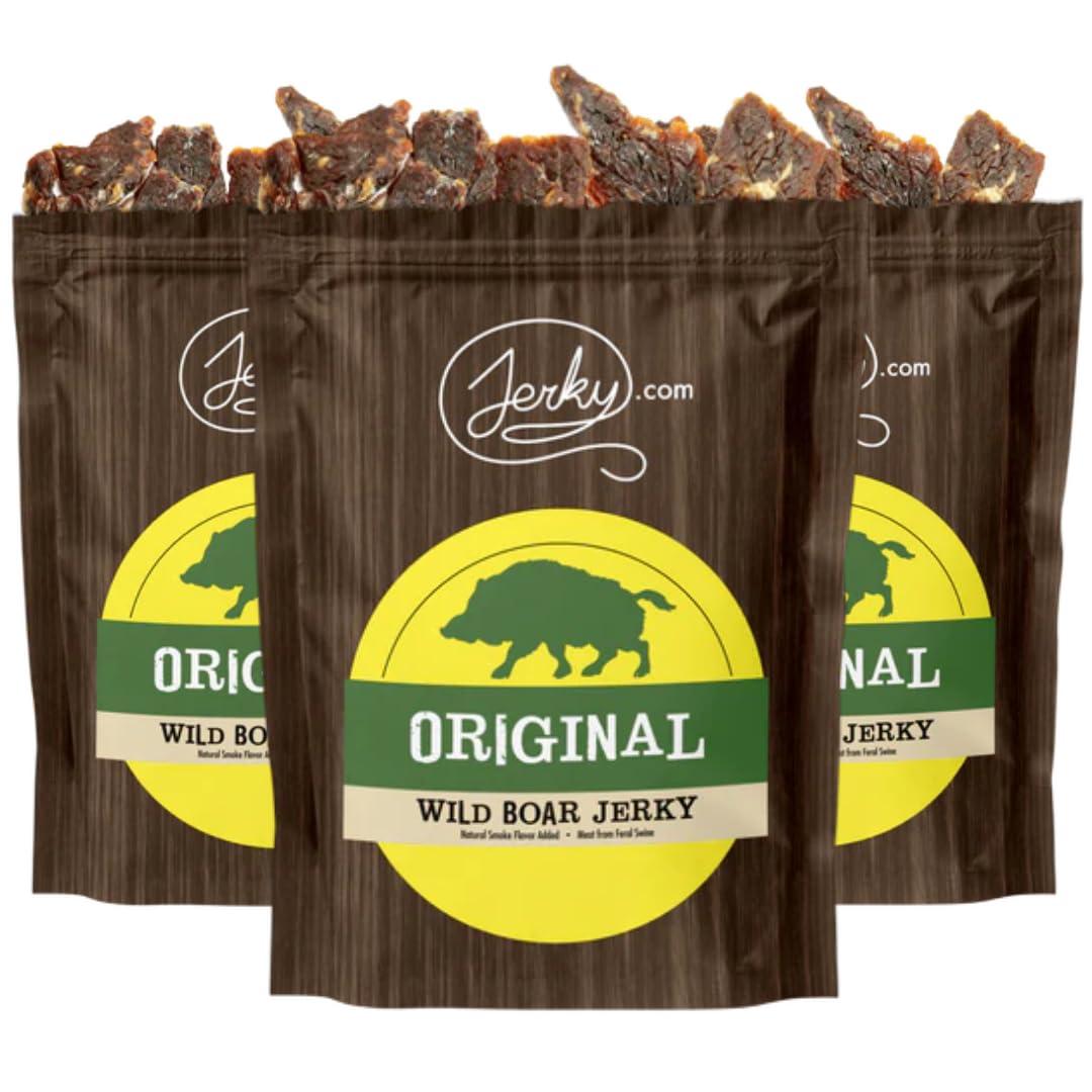 image:imageJerkycom Exotic Cajun Alligator Jerky Wild Game Meat Snacks Exotic Snacks HighProtein AllNatural No Added Preservatives Healthy Snacks for Adults 175 oz Pack of 1Original Wild Boar