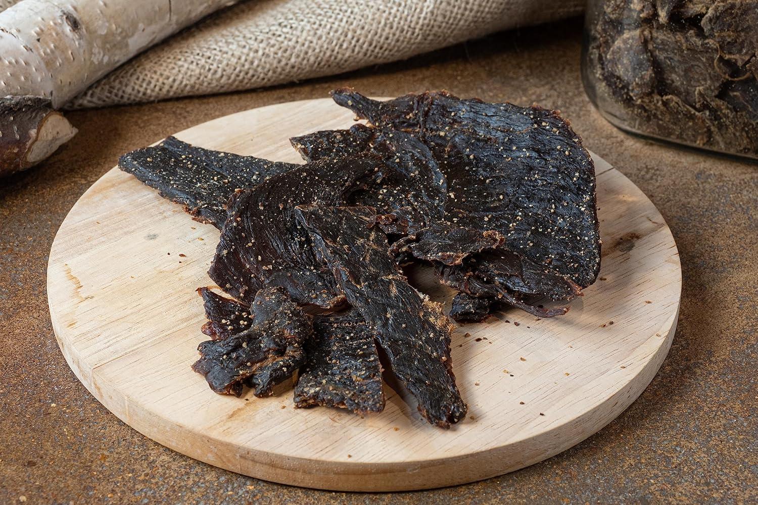 image:imageJerkycom Exotic Cajun Alligator Jerky Wild Game Meat Snacks Exotic Snacks HighProtein AllNatural No Added Preservatives Healthy Snacks for Adults 175 oz Pack of 1Original Venison