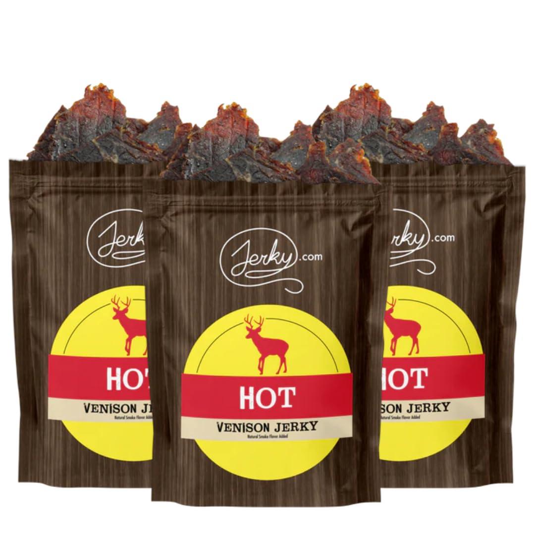 image:imageJerkycom Exotic Cajun Alligator Jerky Wild Game Meat Snacks Exotic Snacks HighProtein AllNatural No Added Preservatives Healthy Snacks for Adults 175 oz Pack of 1Hot Venison