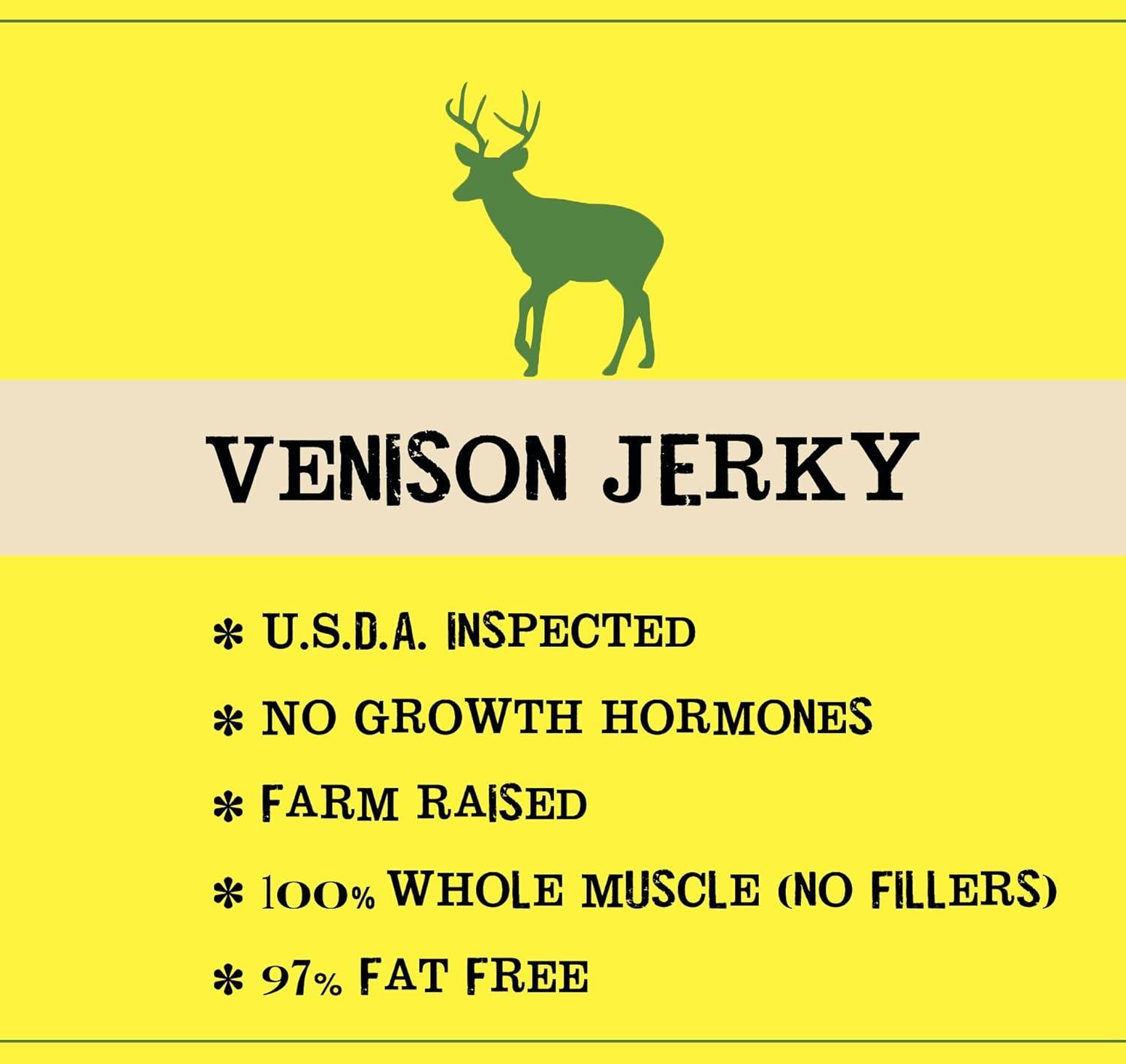 image:imageJerkycom Exotic Cajun Alligator Jerky Wild Game Meat Snacks Exotic Snacks HighProtein AllNatural No Added Preservatives Healthy Snacks for Adults 175 oz Pack of 1Original Venison