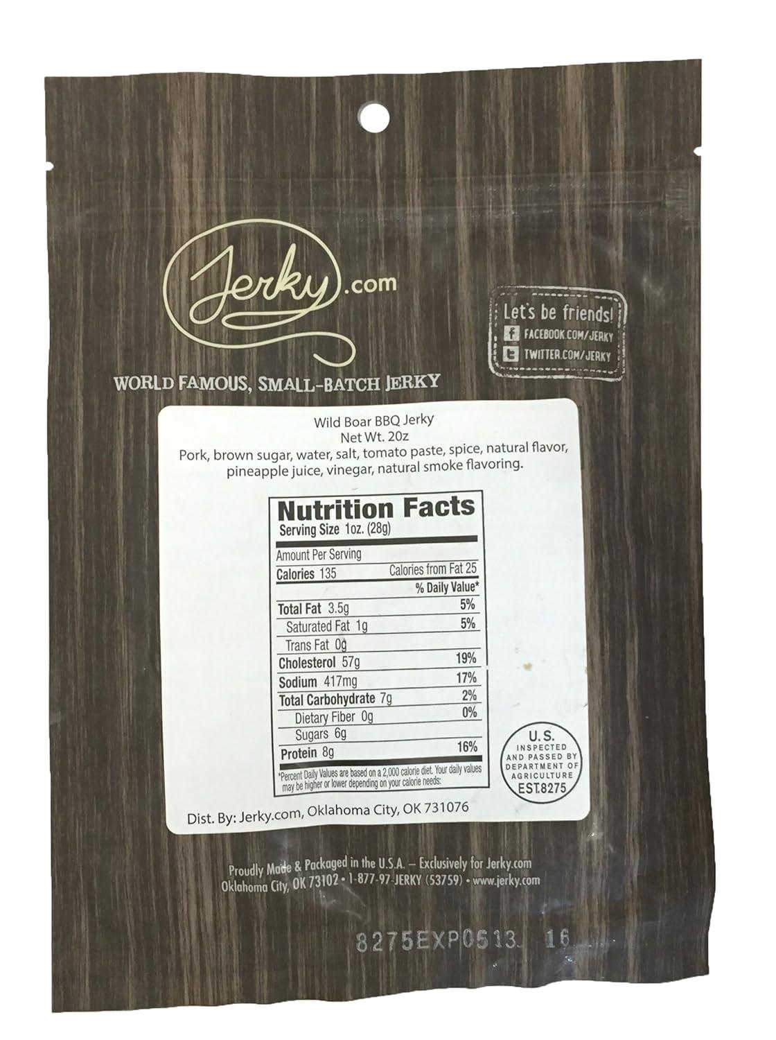 image:imageJerkycom Exotic Cajun Alligator Jerky Wild Game Meat Snacks Exotic Snacks HighProtein AllNatural No Added Preservatives Healthy Snacks for Adults 175 oz Pack of 1BBQ Wild Boar