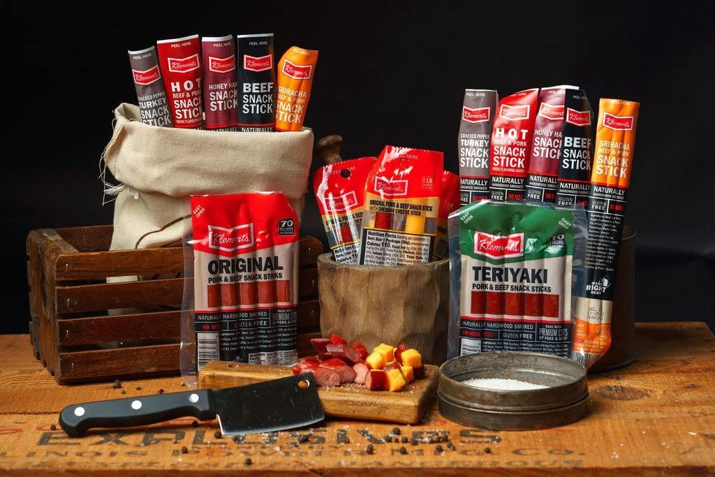 image:imageJerkycom XXL Beef Jerky amp Meat Sticks Variety Pack 52 Piece Gift Basket with Beef Sticks Pork Turkey Ham amp Cheese Over 2 lbs of High Protein Meat Snacks Jerky Gifts Birthday Gifts for Men52 Piece Gift Bag