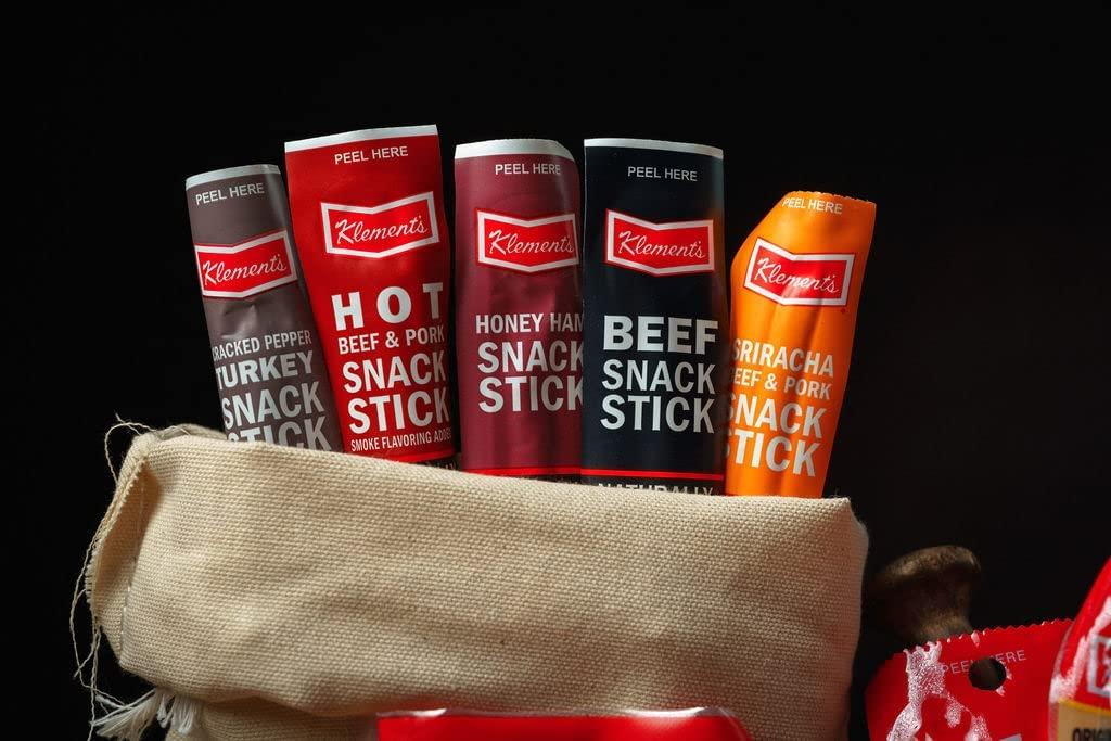image:imageJerkycom XXL Beef Jerky amp Meat Sticks Variety Pack 52 Piece Gift Basket with Beef Sticks Pork Turkey Ham amp Cheese Over 2 lbs of High Protein Meat Snacks Jerky Gifts Birthday Gifts for Men52 Piece Gift Bag