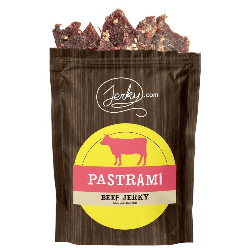 image:imageJerkycom All Natural Chipotle Bourbon Beef Jerky No Added Preservatives No MSG or Nitrates Smoky BourbonInfused Heat 100 Lean Beef 25 Ounce Pack of 1Pastrami