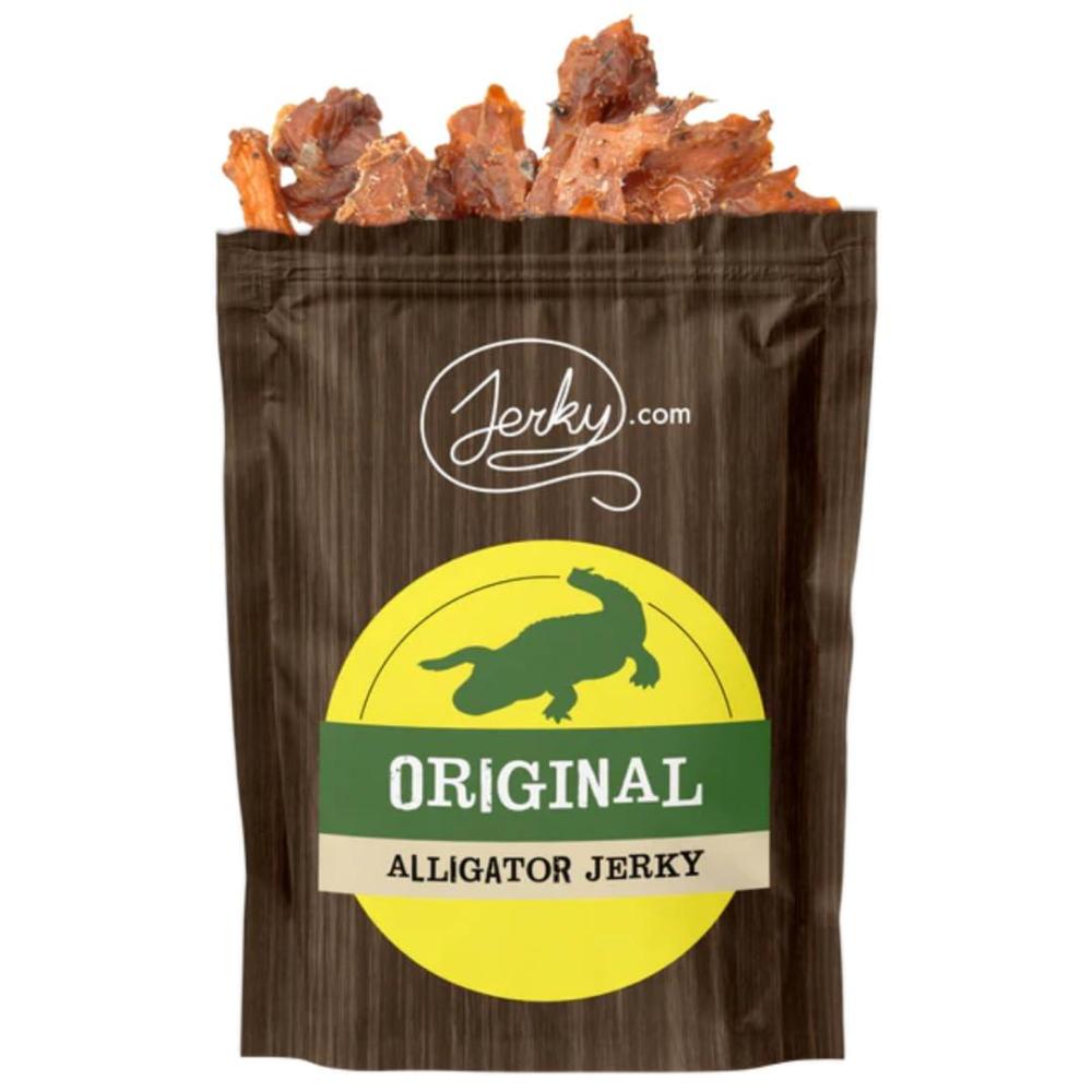 image:imageJerkycom Exotic Cajun Alligator Jerky Wild Game Meat Snacks Exotic Snacks HighProtein AllNatural No Added Preservatives Healthy Snacks for Adults 175 oz Pack of 1Original Alligator