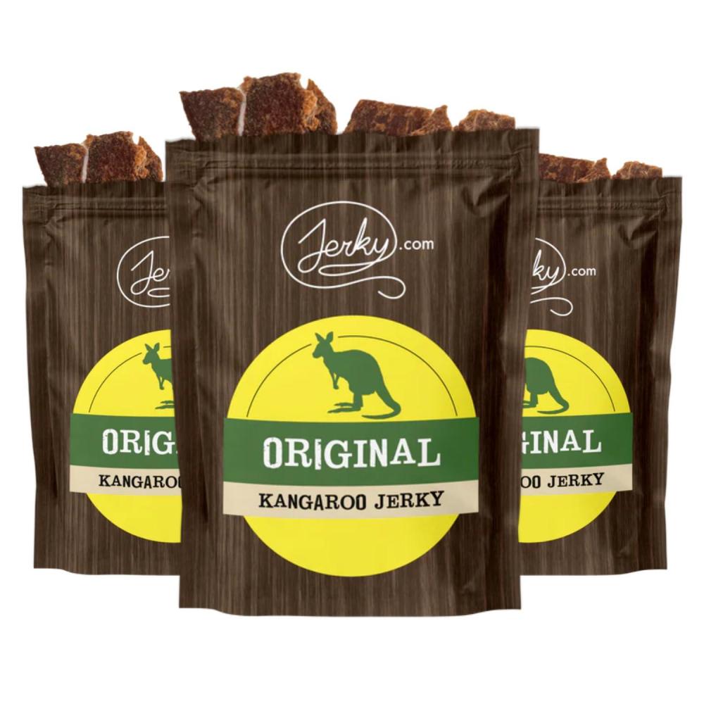 image:imageJerkycom Exotic Cajun Alligator Jerky Wild Game Meat Snacks Exotic Snacks HighProtein AllNatural No Added Preservatives Healthy Snacks for Adults 175 oz Pack of 1Original Kangaroo