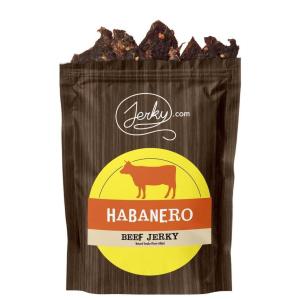 Jerky.com All Natural Chipotle Bourbon Beef Jerky – No Added Preservatives, No MSG or Nitrates – Smoky, Bourbon-Infused Heat, 100% Lean Beef (2.5 Ounce, Pack of 1)(Habanero)