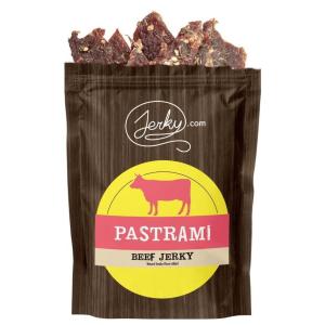 Jerky.com All Natural Chipotle Bourbon Beef Jerky – No Added Preservatives, No MSG or Nitrates – Smoky, Bourbon-Infused Heat, 100% Lean Beef (2.5 Ounce, Pack of 1)(Pastrami)
