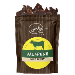 Jerky.com All Natural Chipotle Bourbon Beef Jerky – No Added Preservatives, No MSG or Nitrates – Smoky, Bourbon-Infused Heat, 100% Lean Beef (2.5 Ounce, Pack of 1)(Jalapeno)