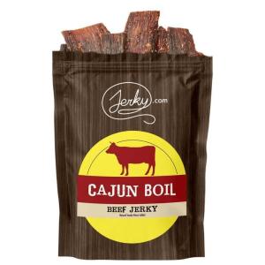 Jerky.com All Natural Chipotle Bourbon Beef Jerky – No Added Preservatives, No MSG or Nitrates – Smoky, Bourbon-Infused Heat, 100% Lean Beef (2.5 Ounce, Pack of 1)(Cajun Boil)