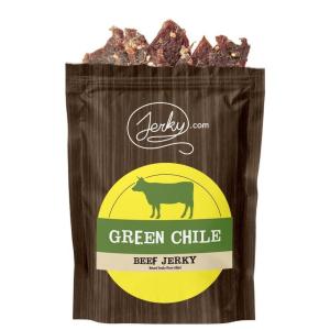 Jerky.com All Natural Chipotle Bourbon Beef Jerky – No Added Preservatives, No MSG or Nitrates – Smoky, Bourbon-Infused Heat, 100% Lean Beef (2.5 Ounce, Pack of 1)(Green Chile)