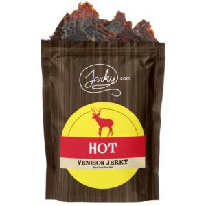 Jerky.com Exotic Cajun Alligator Jerky – Wild Game Meat Snacks, Exotic Snacks, High-Protein, All-Natural, No Added Preservatives – Healthy Snacks for Adults – 1.75 oz. (Pack of 1)(Hot Venison)