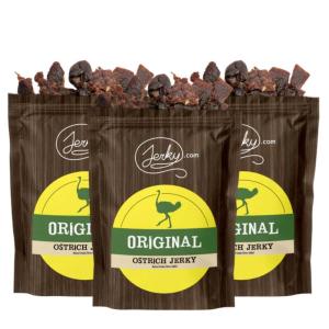 Jerky.com Exotic Cajun Alligator Jerky – Wild Game Meat Snacks, Exotic Snacks, High-Protein, All-Natural, No Added Preservatives – Healthy Snacks for Adults – 1.75 oz. (Pack of 1)(Original Ostrich)