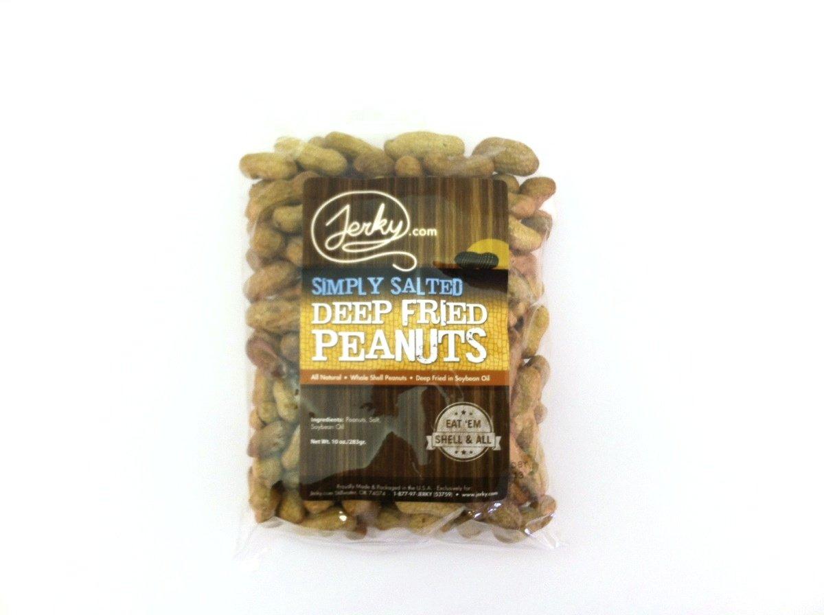 image:imageJerkycom Deep Fried Peanuts in Shell Sampler 3 Pack Gourmet Flavors Include Salted Roasted Garlic Spicy Hot Peanuts in Shell for Human USA Grown Perfect Snack Food 30oz TotalSimply Salted