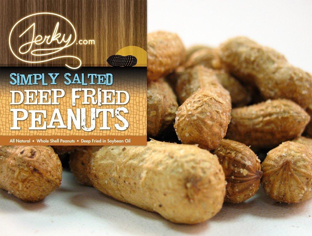 image:imageJerkycom Deep Fried Peanuts in Shell Sampler 3 Pack Gourmet Flavors Include Salted Roasted Garlic Spicy Hot Peanuts in Shell for Human USA Grown Perfect Snack Food 30oz TotalSimply Salted