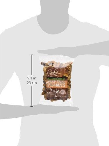 image:imageJerkycom Deep Fried Peanuts in Shell Sampler 3 Pack Gourmet Flavors Include Salted Roasted Garlic Spicy Hot Peanuts in Shell for Human USA Grown Perfect Snack Food 30oz TotalRoasted Garlic